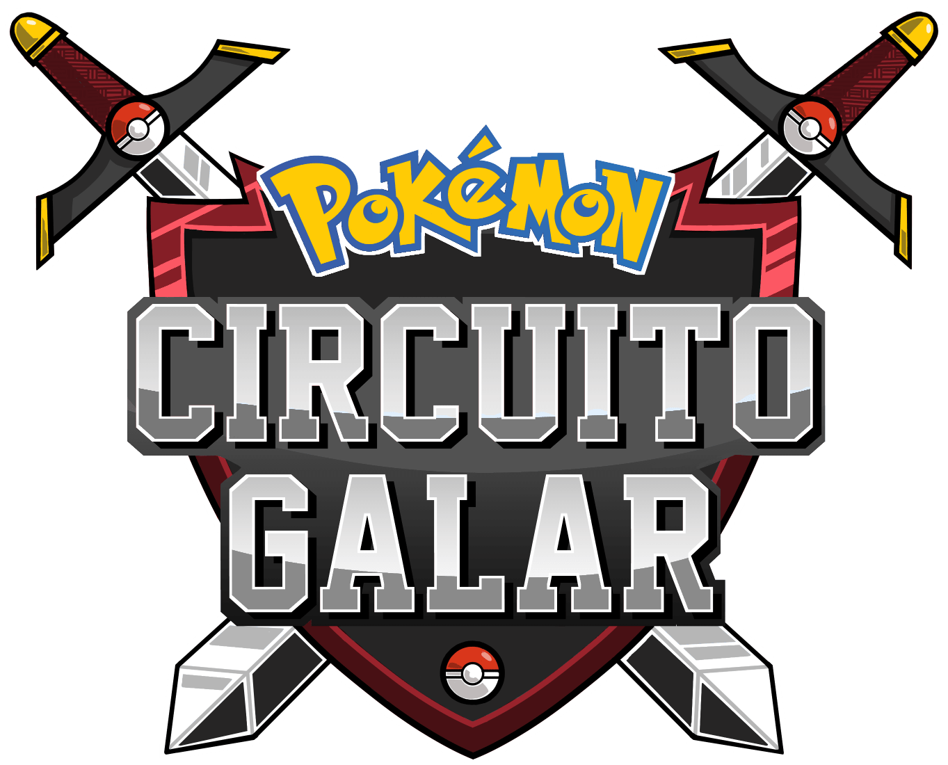Logo Circuito Galar - Espadas que se cruzan sobre un escudo